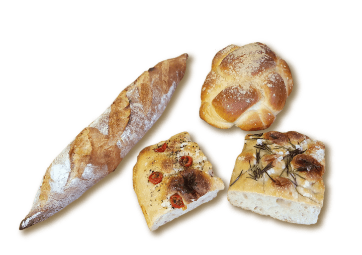 Challah, Tomatoes Sourdough Focaccia, Rosemary Sourdough Focaccia made by Sweet & Sour Bakehouse